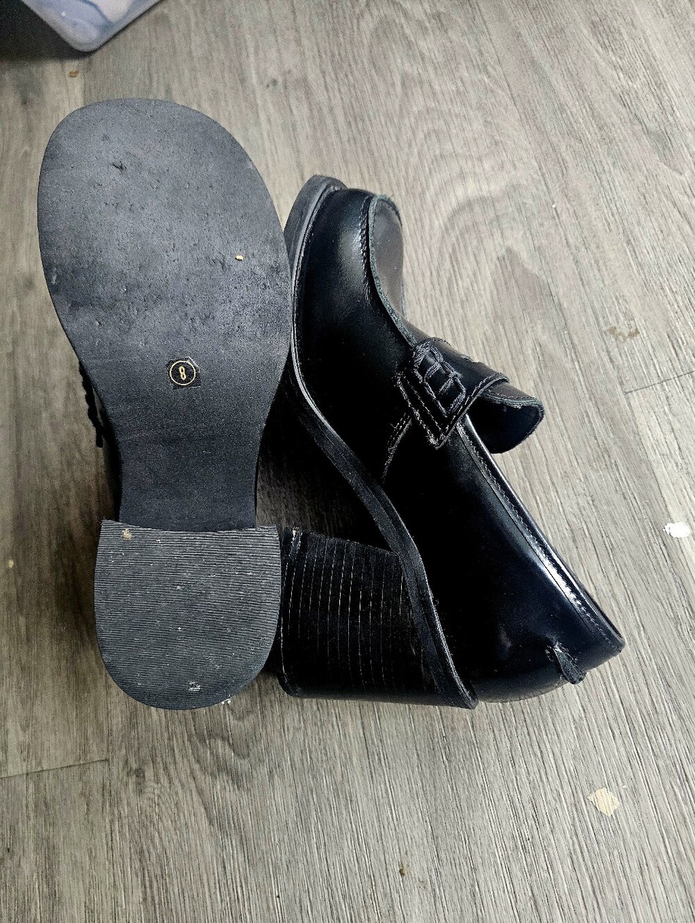 Steve Madden Black Patent Leather Penny Loafers - Picture 5 of 5